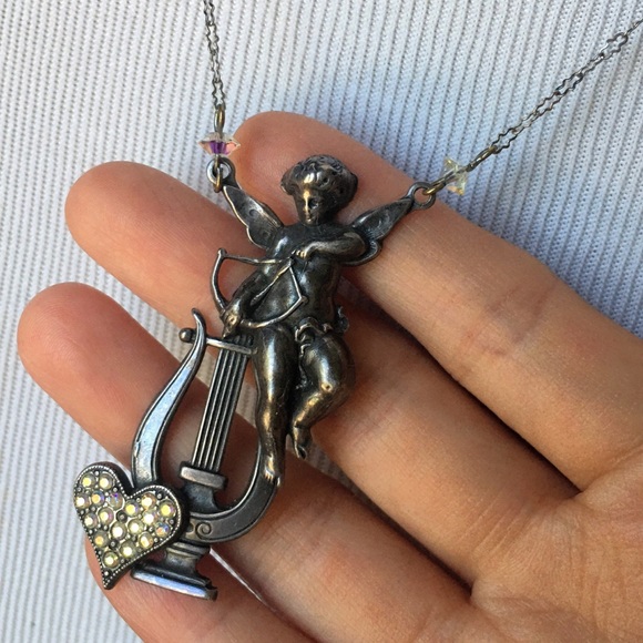 Vintage Pididdly Links Cupid Art Nouveau necklace - Picture 4 of 13